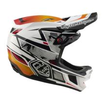 Каска full-face Troy Lee Designs D4 Composite MIPS Lined Up White